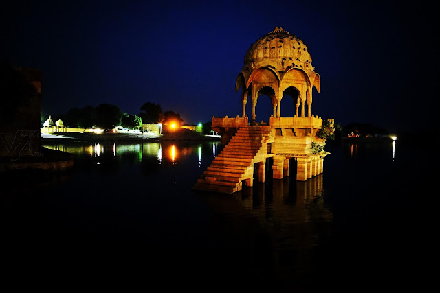 Gadi sagar night view Gadi sagar night view