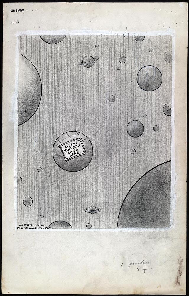 Cartoon Attic Albert Einstein Lived Here April 19 1955