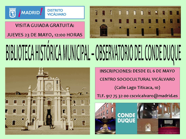 guiada gratuita mayo Biblioteca Histórica -Observatorio Conde Duque