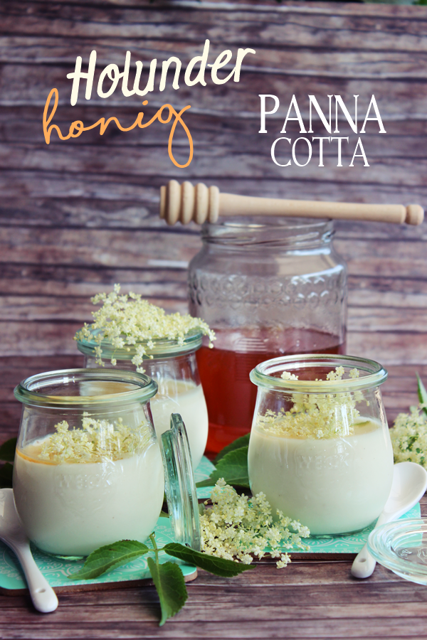 Holunder Honig Panna Cotta