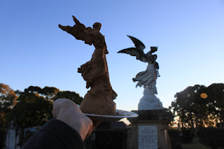 clay model by artist Jane Bennett of the Dixson Monument in Rookwood Necropolis