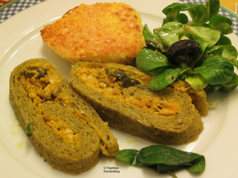 Paprikas Küchenblog: Broccoli-Seitan-Roulade