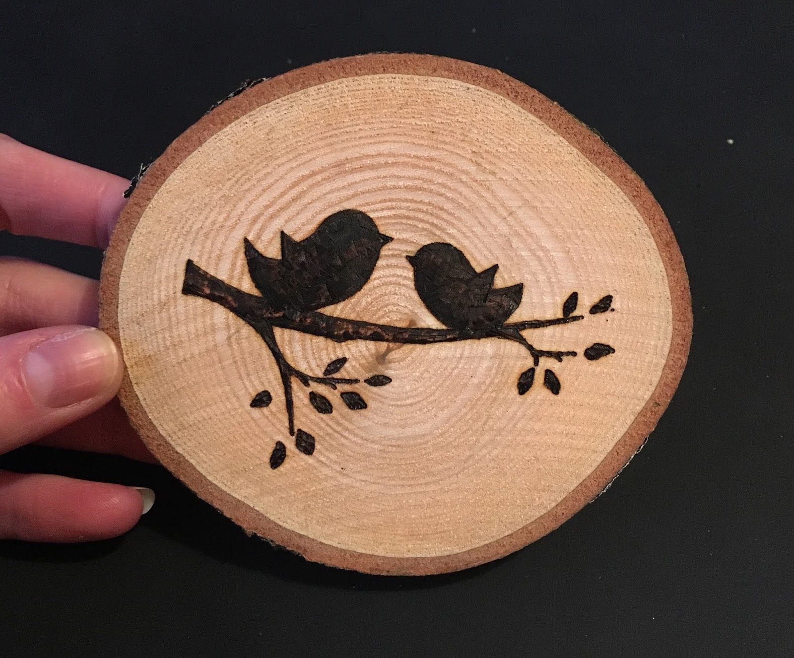 DIY woodburned coasters Melanie Rose Makes