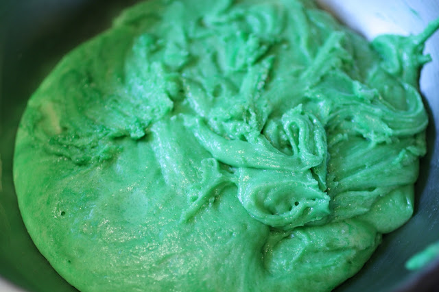 masa verde para galletas de menta