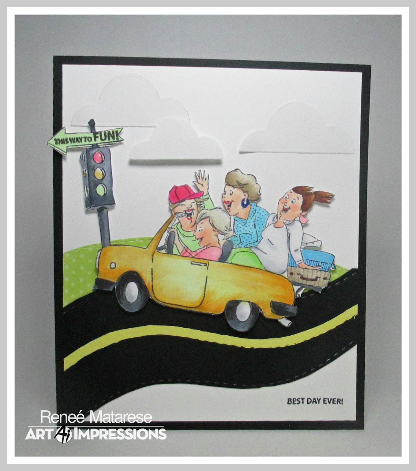 Renlymat's World Road Trip!! New Art Impressions clear stamps at