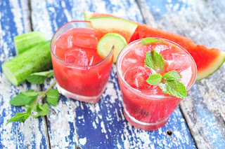 Watermelon and Cucumber Cooler