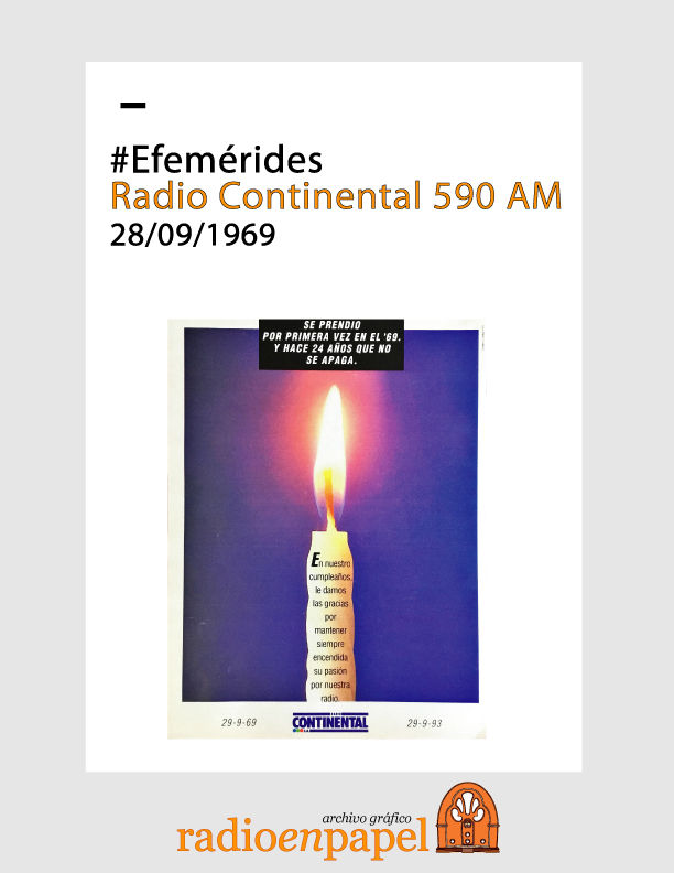 EFEMERIDES Radio Continental Radio en Papel. Archivo Gráfico de Radio