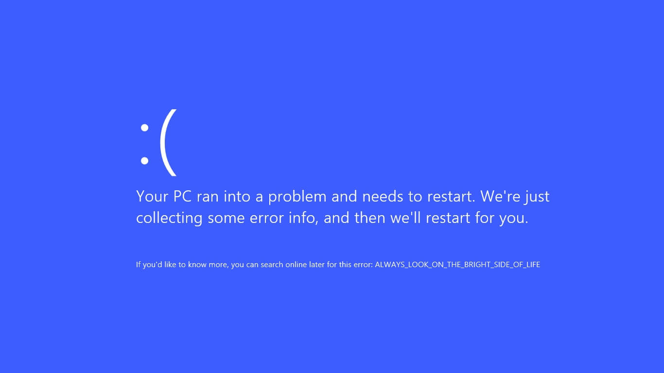 Windows 10 Error Blue Screen of Death (BSOD) Beriteknol