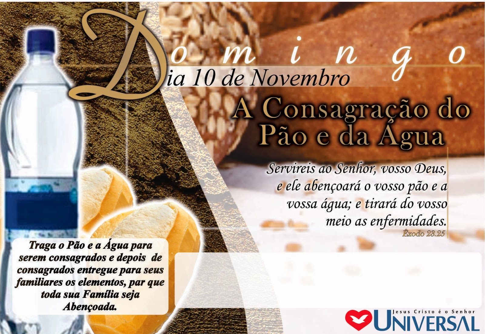 Frases FJUPA A CONSAGRAÇÃO DO PÃO E DA ÁGUA