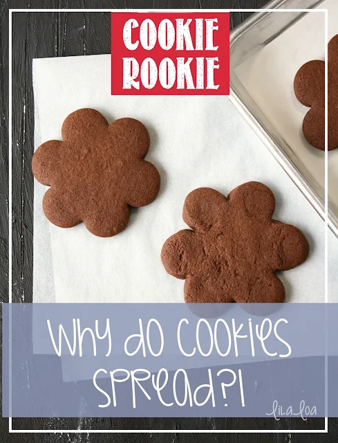 Perfectly baked sugar cookie and sugar cookie that has spread in the oven - Why do cookies spread?