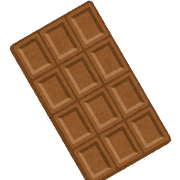板チョコのイラスト（ミルク）