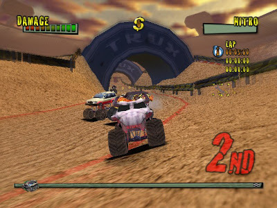 Driving giant Monster Trucks with V8 engines into giant circuits.Beat