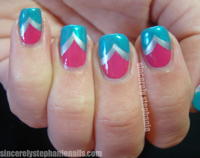 fishtail chevron nail art