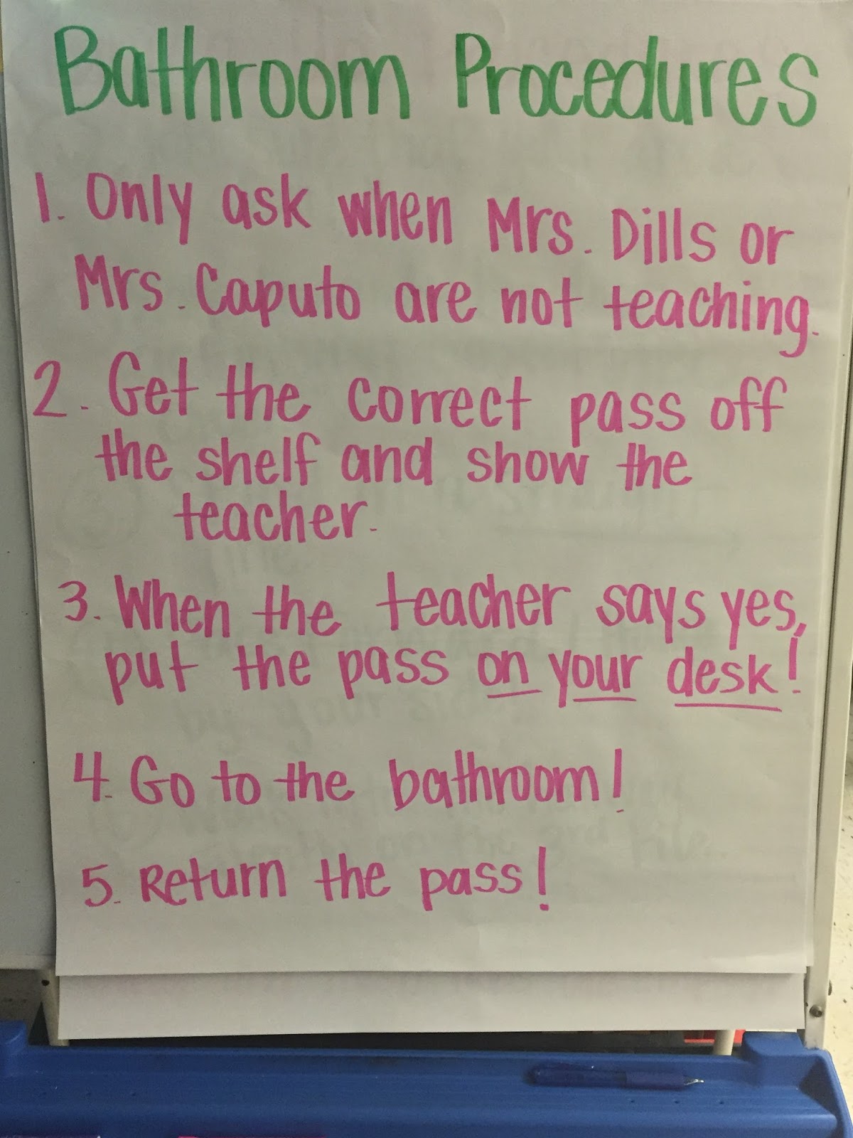 Back to School Procedures Potty Procedures! Teaching With Crayons