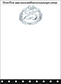 25 Aniversario: Sobres e Invitaciones o Tarjetas para Imprimir Gratis. 