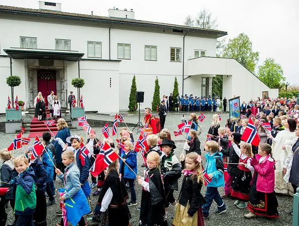 Crown Prince Haakon, Crown Princess Mette-Marit, Princess Ingrid Alexandra and Prince Sverre Magnus attended the Children's Parade