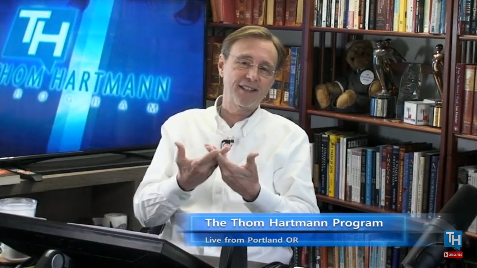 Thom Hartmann is a propagandist left-wing lunatic lying radio host