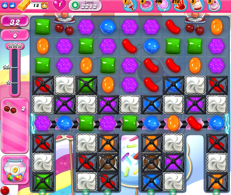 Candy Crush Saga level 2212 Candy Crush Saga level 2212