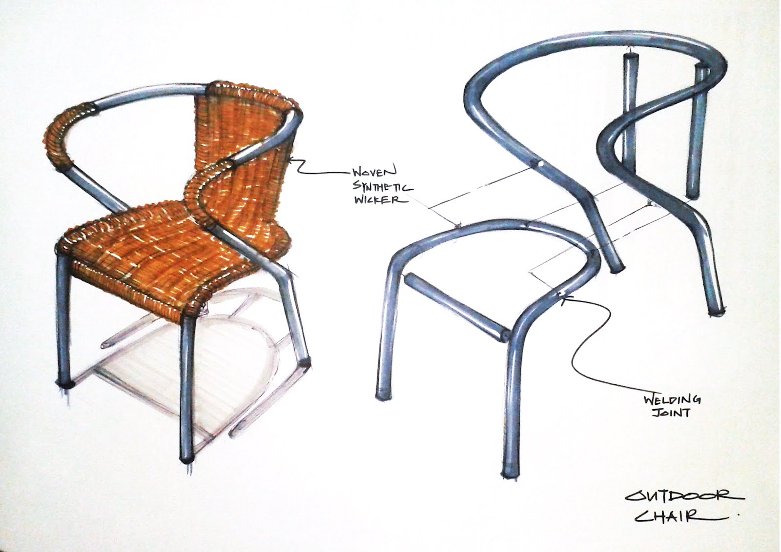 jEn fUrNituRe Esquisse no.2 exploded assembly drawing