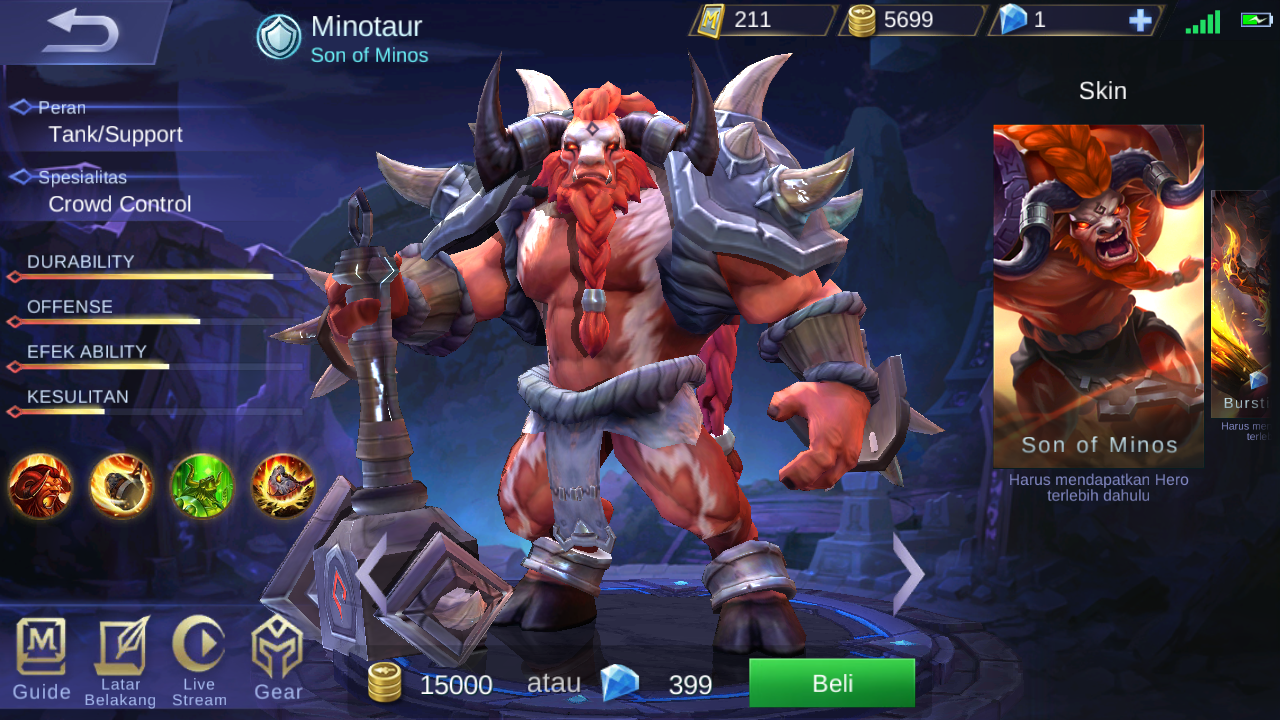 Guide Minotaur Mobile Legends Simbol Kekuatan Seluruh Kerajaan Mario Bd