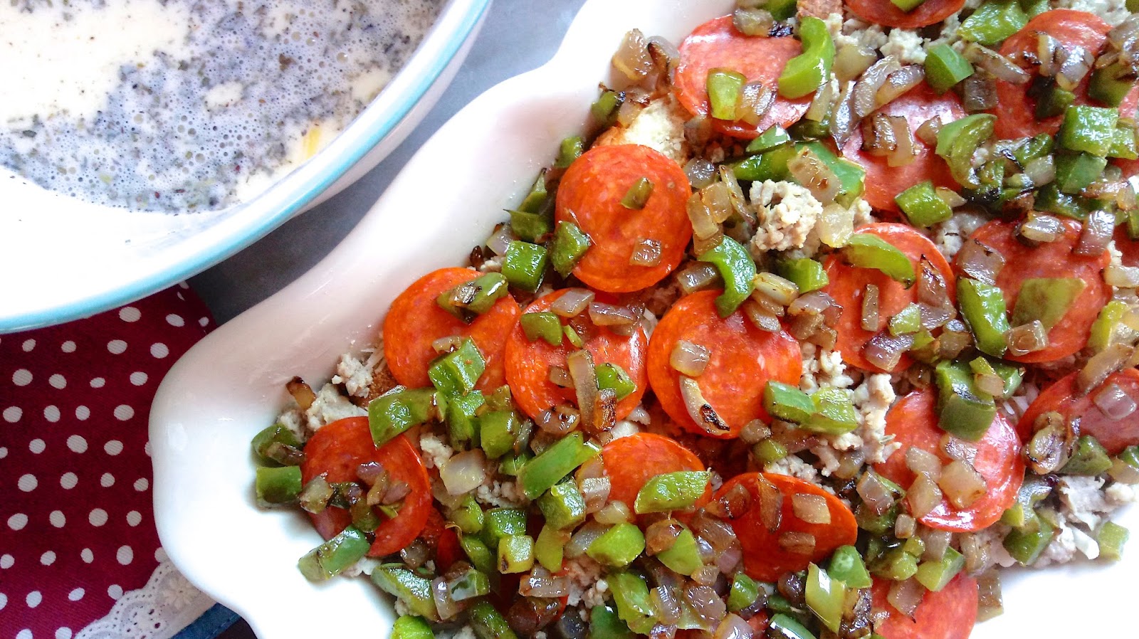 At Home with the Loverbees Pizza Crust Bread Pudding