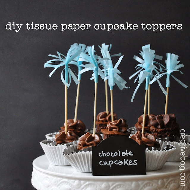 diy tissue paoer cupcake toppers | Creative Bag