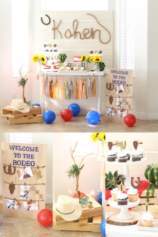 Rodeo first birthday decorations.