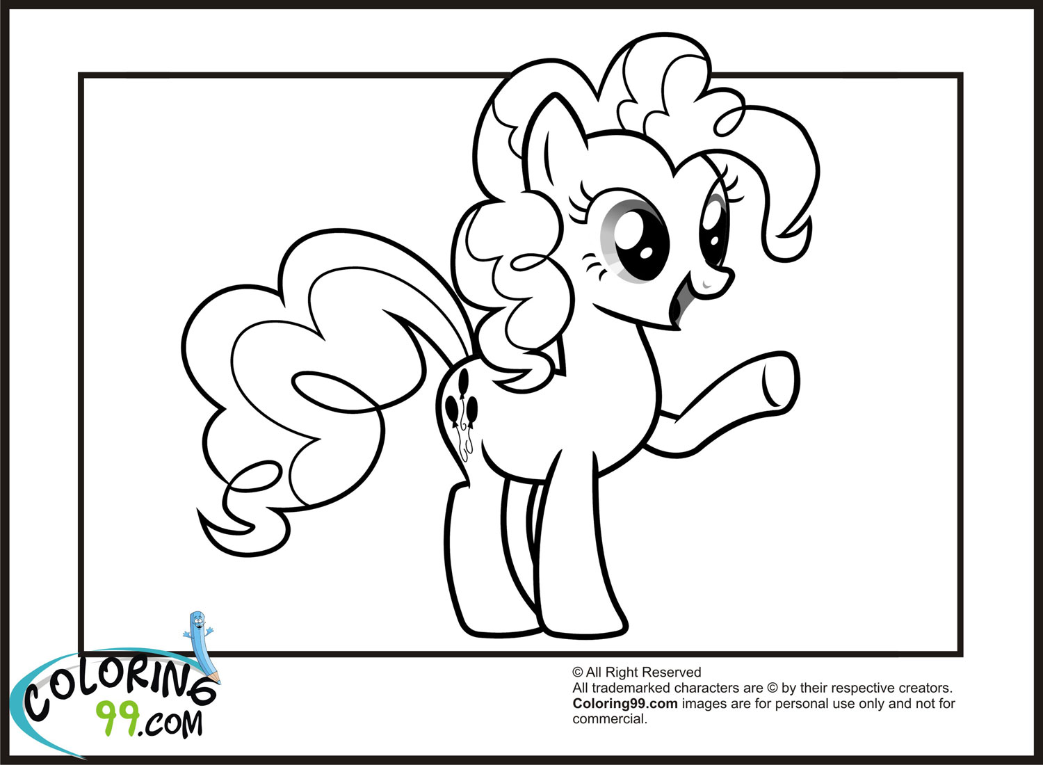 My Little Pony Pinkie Pie Coloring Pages   Minister Coloring