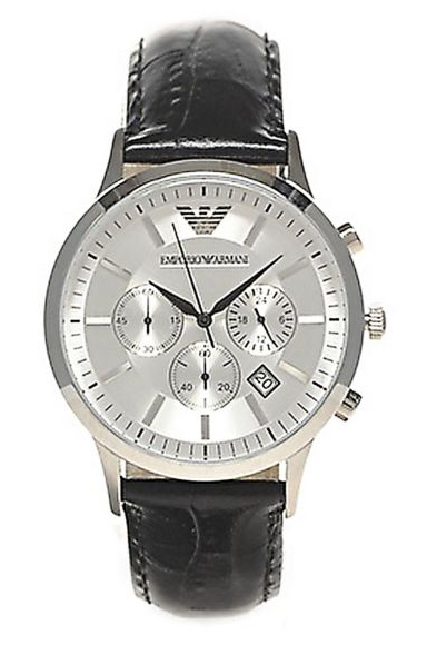 Emporio Armani Slim Stainless Steel Chronograph Watch