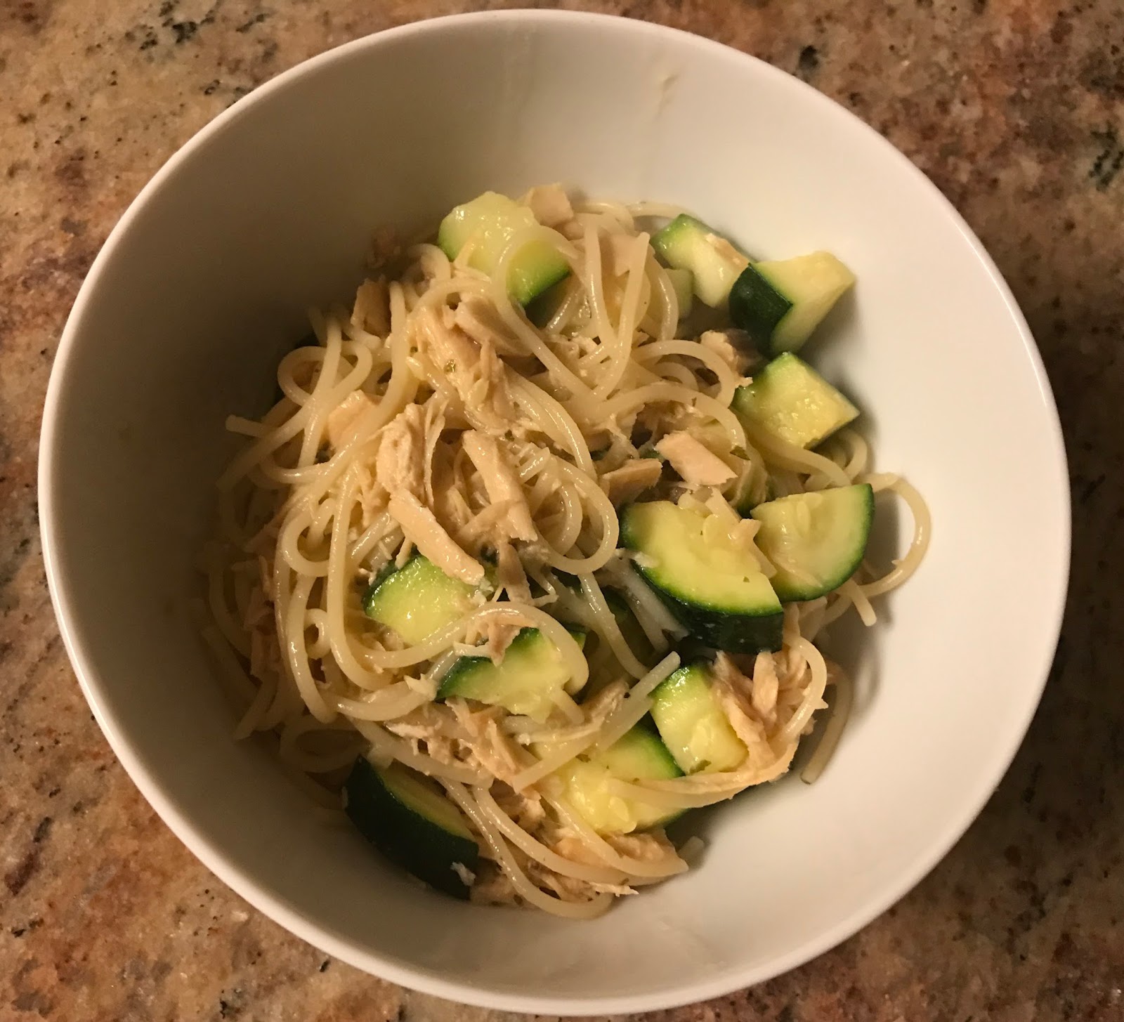 Sarah Shares 15 Minute Veggie Chicken Pasta For 1 a Serving!!!