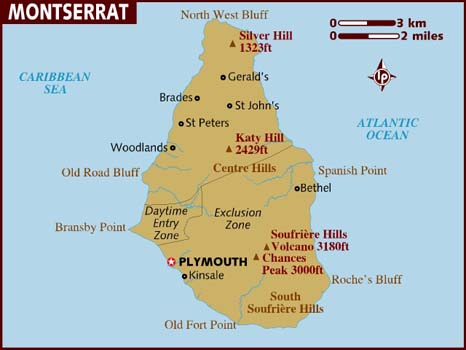 Mapas de Montserrat | Reino Unido