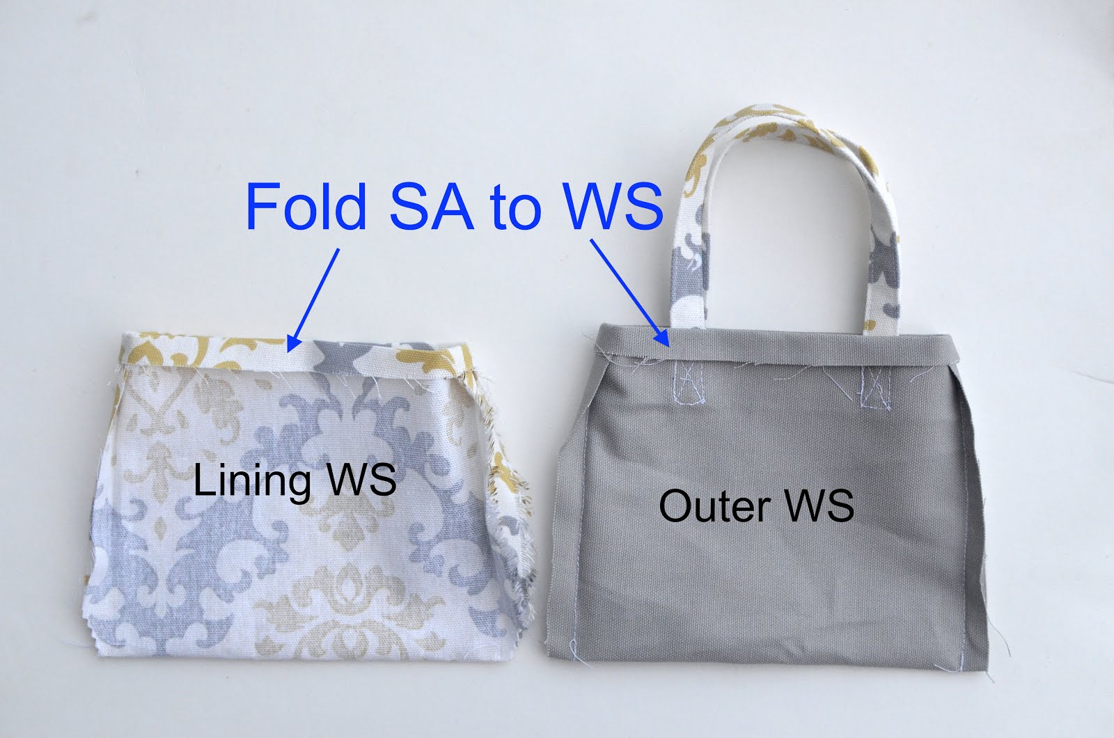 second bag is made out of lining fabric, identical to the outer bag ...