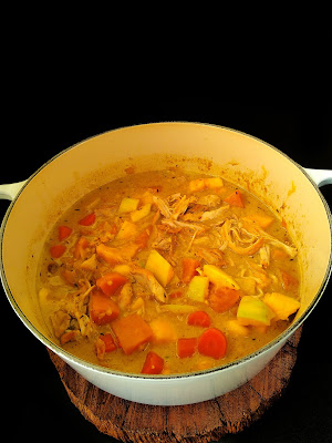 
curry Jamaicano De Pollo, Calabaza Y Mango
