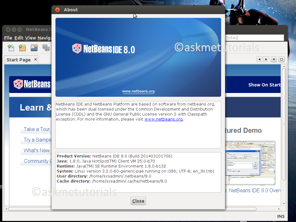 Install / Remove Netbeans 8.0 On Ubuntu / LinuxMint - askmetutorials