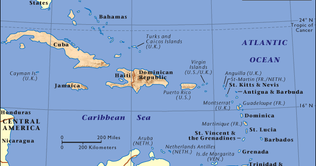 Map of Caribbean - Free Printable Maps