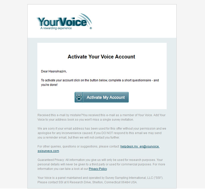  Jawab Survey Online Your Voice Dapat Ganjaran