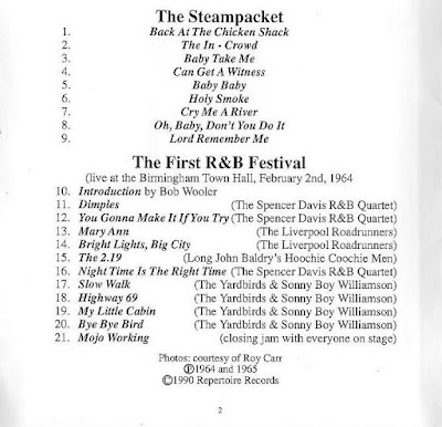 The Steampacket - The Steampacket ( ) / VA -The First R & B Festival (1964)