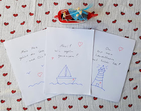 DIY: Maritime Valentinstagkarten - einfach und von Herzen! Ich zeige Euch auf Küstenkidsunterwegs, wie Ihr schnell und einfach auch noch "last minute" süße Karten für den Valentinstag oder einen lieben Gruß mit schönen maritimen Motiven bastelt. Auch Kinder können gut beim Basteln mithelfen!