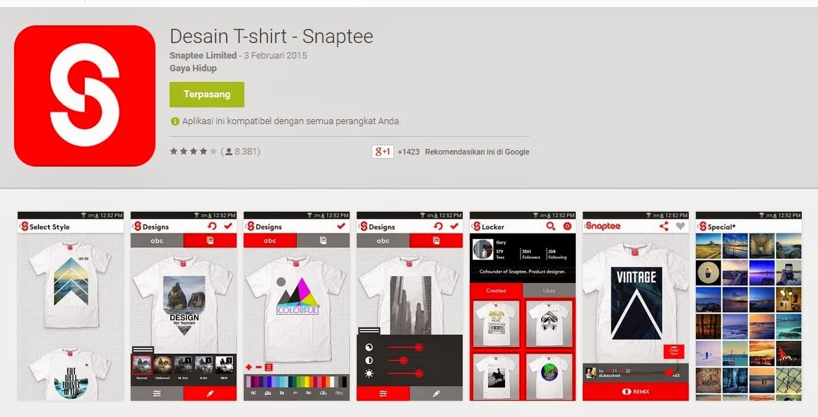 Ini Dia Aplikasi  Desain  Kaos  di Handphone Android  Ini 