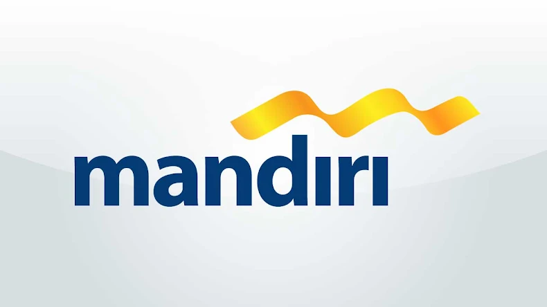 Logo Bank Mandiri Blue Background