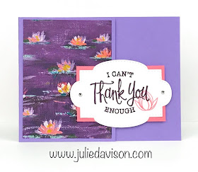 Stampin' Up! So Sentimental Lovely Lily Pad Card ~ Lily Impressions ~ Sale-a-Bration 2020 ~ Spring Mini Catalog ~ www.juliedavison.com