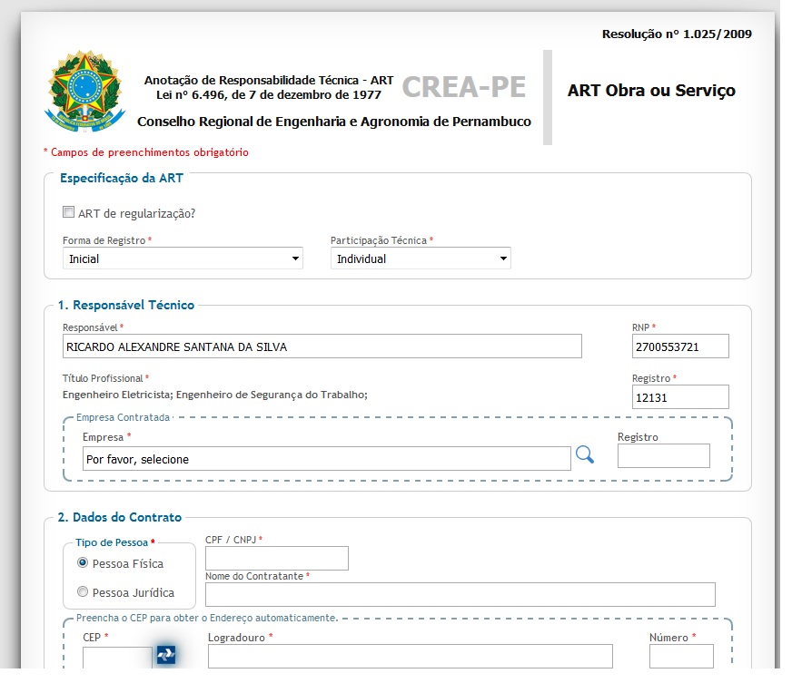 Blogger Perito Federal Dr° Ricardo Alexandre S. da Silva CREASE