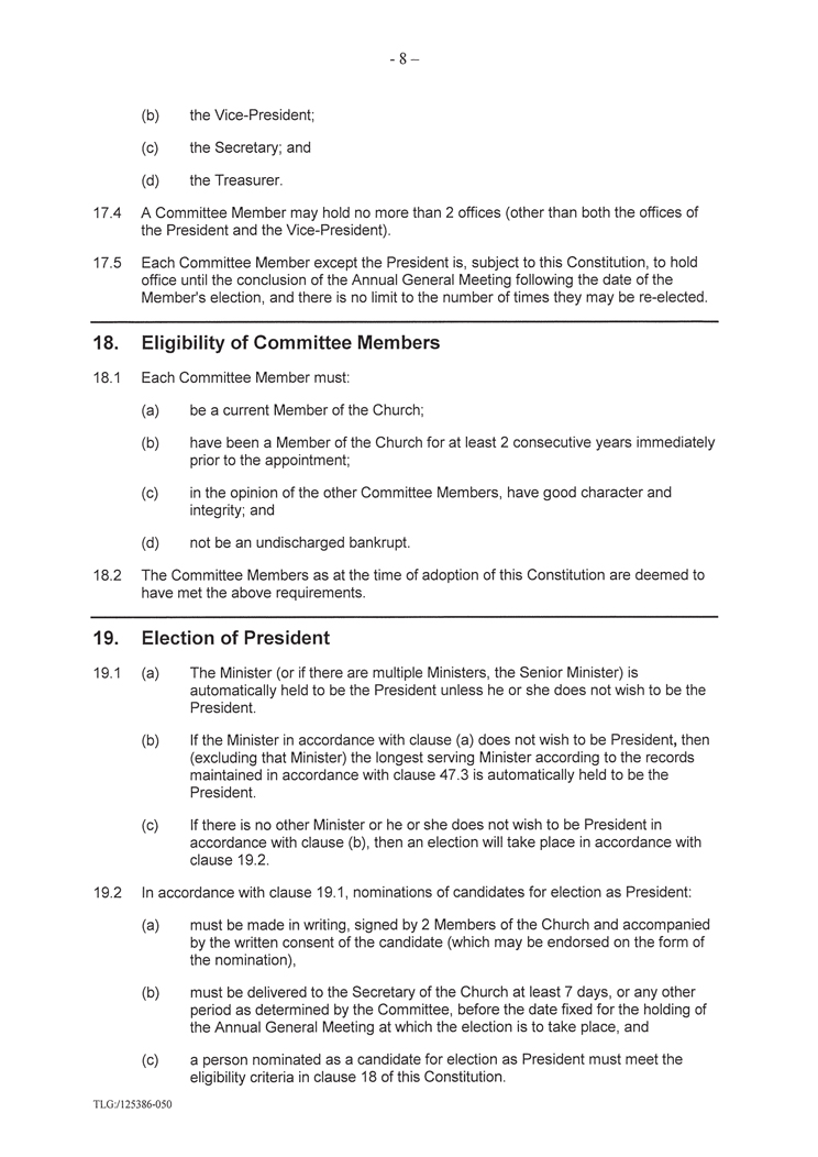 Constitution of The Congregation of the Enmore Spiritualist Church Incorporated Constitution of The Congregation of the Enmore Spiritualist Church Incorporated