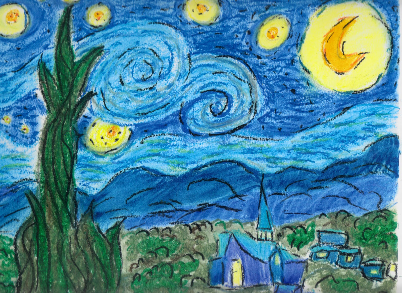 March 13-15 Vincent van Gogh - Starry Night ~ Hands on Art for Children