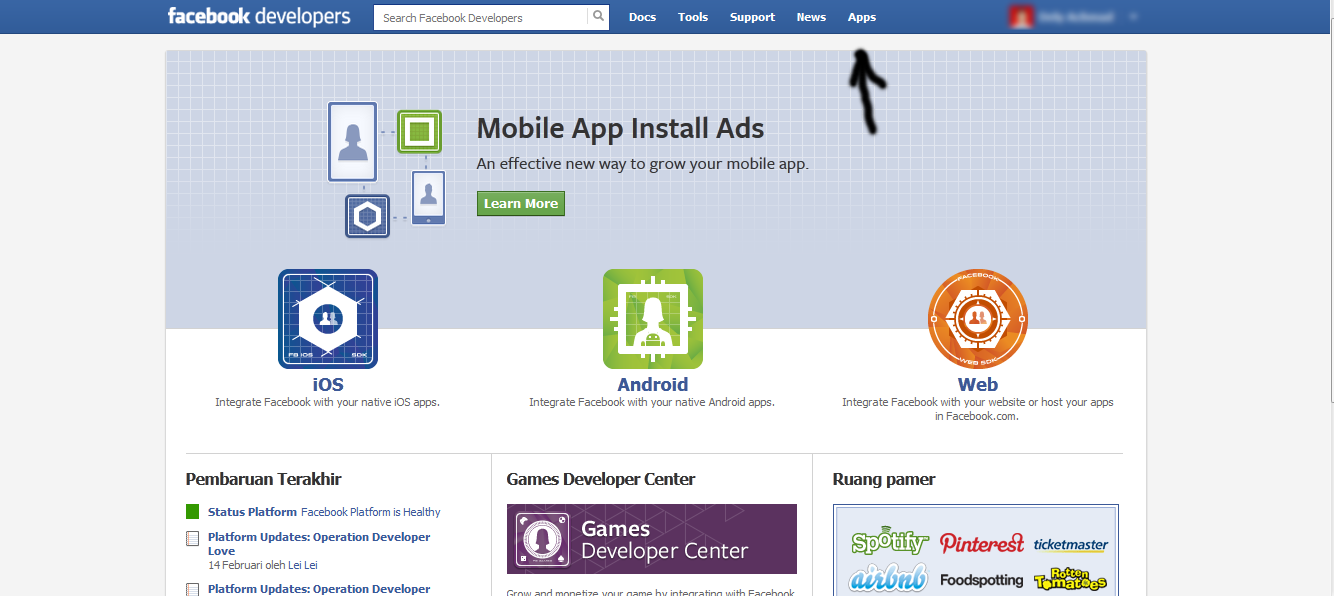 Platform update. Facebook developers. Facebook app installer. Facebook IOS app.