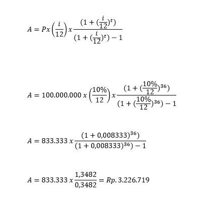 Cara Menghitung Cicilan Pinjaman Dengan Bunga Anuitas Campuranpedia Com