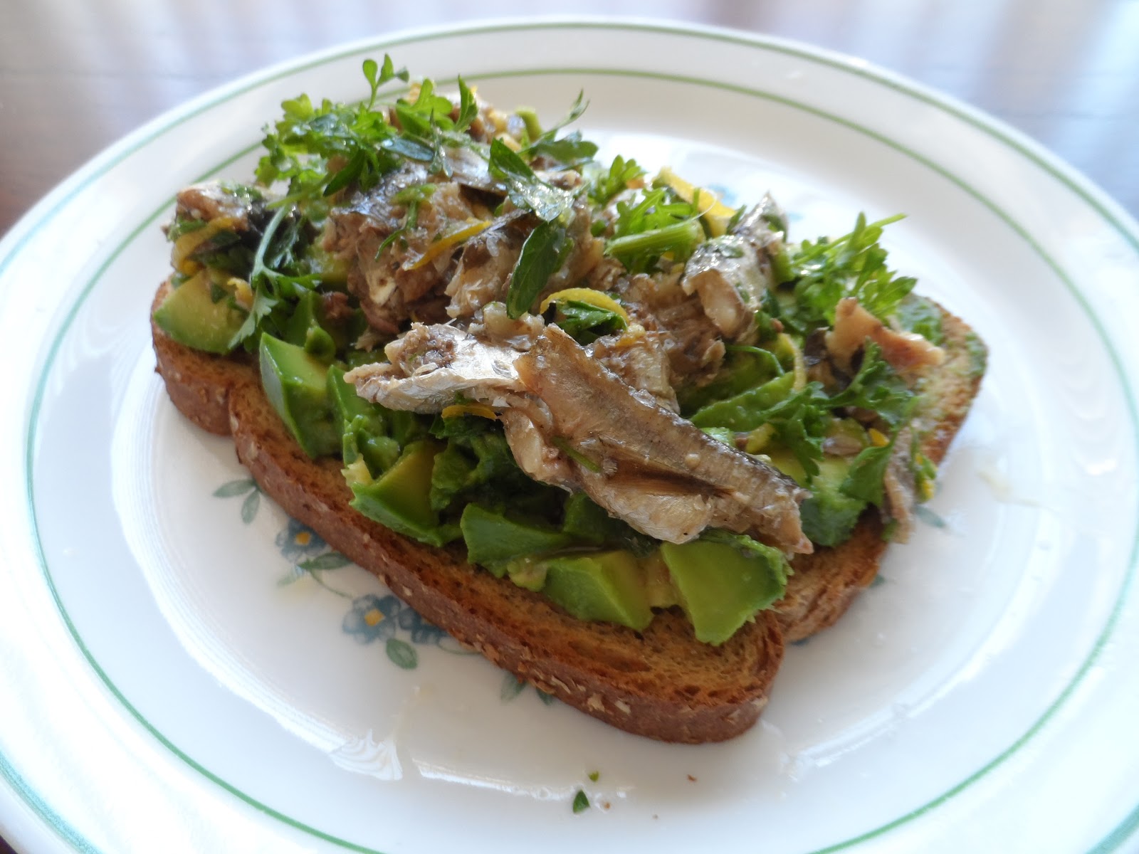 Cook With Zee Alton Brown’s Sardine Avocado Sandwich