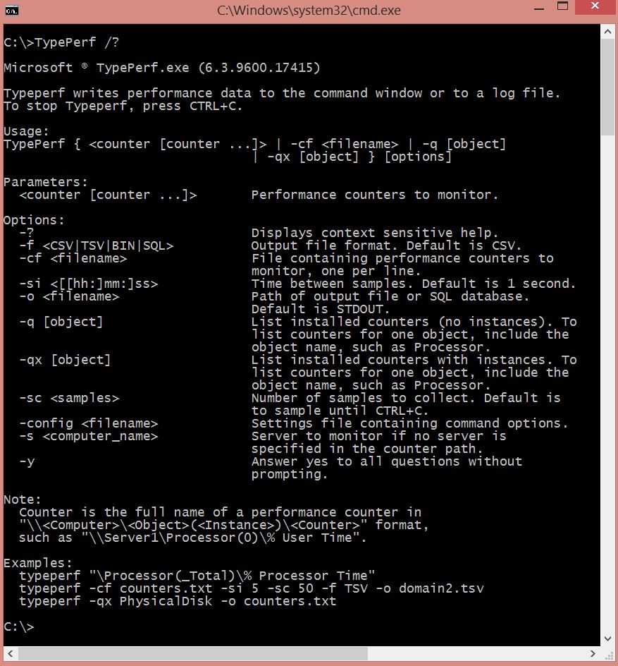 SQL Server Buddy: TypePerf - Command-Line Tool