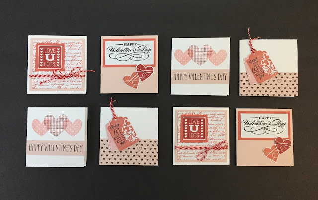 Valentine cards featuring Bashful color of the year - ScrapmomsCraftroom.blogspot.com