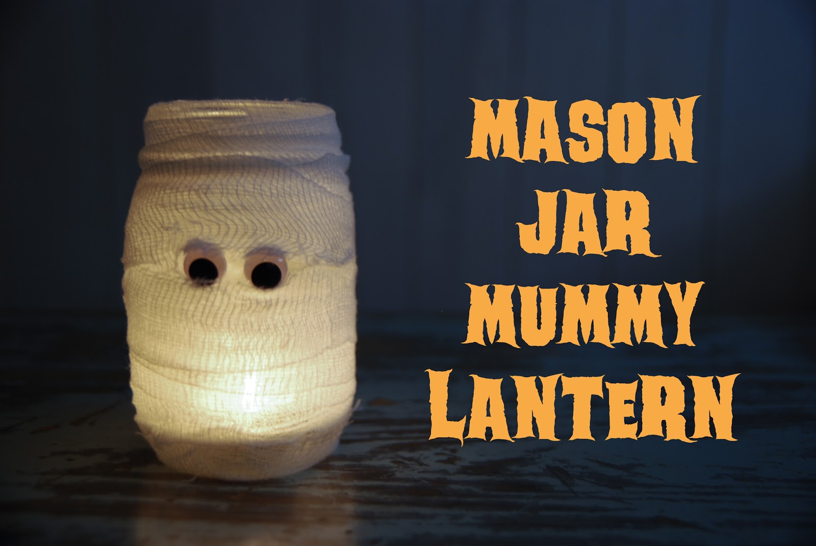 halloween mason jar mummy lantern